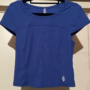 Free People Movement Blue Short Sleeve